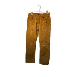 Kroix juniors skinny, distressed, brown denim jeans pink size 16